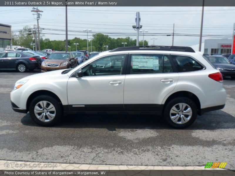 Satin White Pearl / Warm Ivory 2011 Subaru Outback 2.5i Wagon