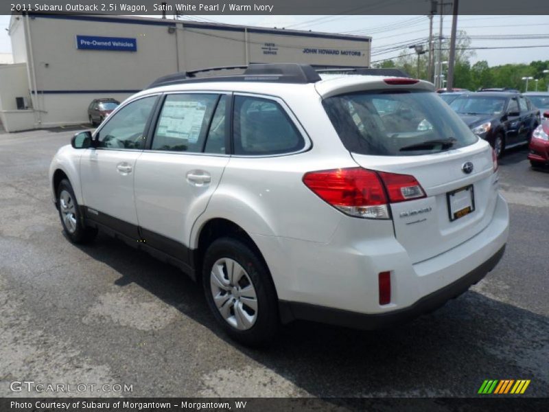 Satin White Pearl / Warm Ivory 2011 Subaru Outback 2.5i Wagon