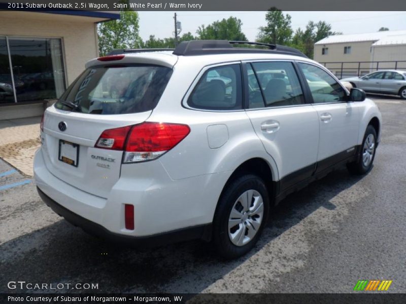 Satin White Pearl / Warm Ivory 2011 Subaru Outback 2.5i Wagon