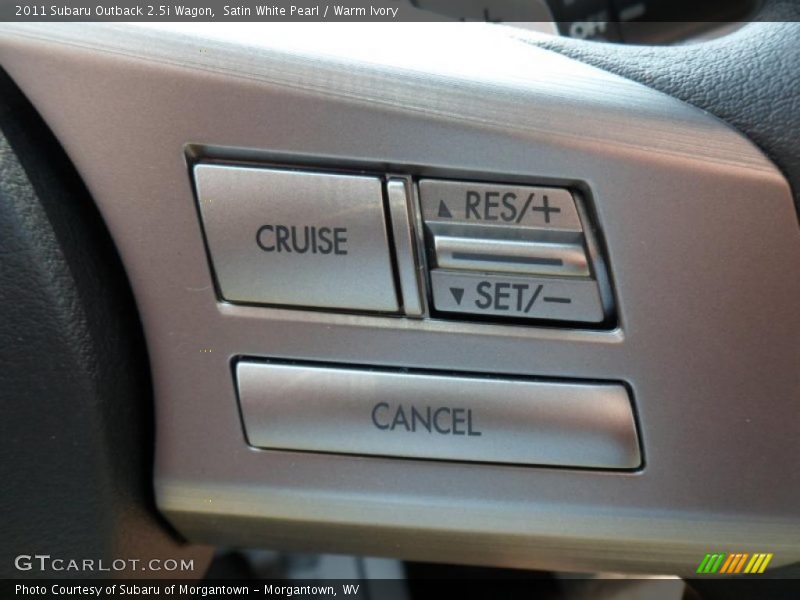 Satin White Pearl / Warm Ivory 2011 Subaru Outback 2.5i Wagon