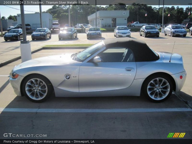 Titanium Silver Metallic / Black 2003 BMW Z4 2.5i Roadster
