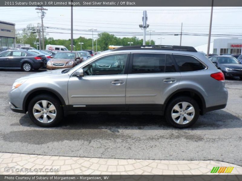 Steel Silver Metallic / Off Black 2011 Subaru Outback 3.6R Limited Wagon