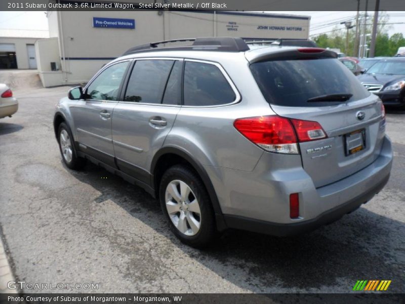Steel Silver Metallic / Off Black 2011 Subaru Outback 3.6R Limited Wagon