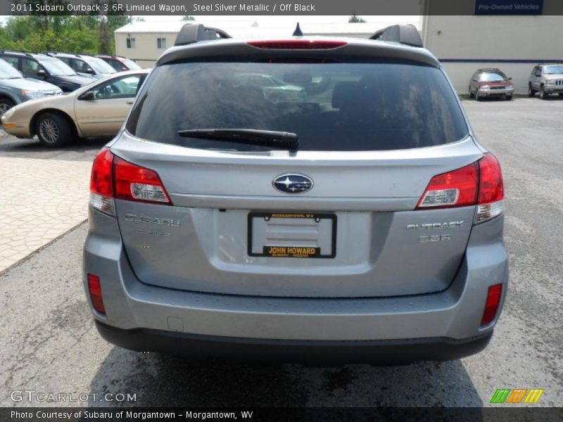 Steel Silver Metallic / Off Black 2011 Subaru Outback 3.6R Limited Wagon