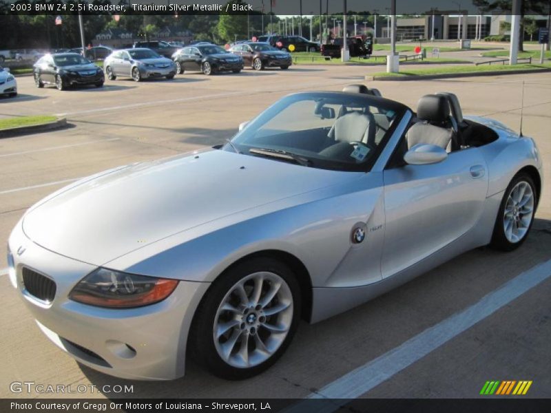 Titanium Silver Metallic / Black 2003 BMW Z4 2.5i Roadster
