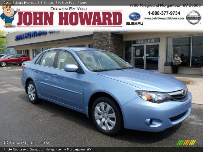 Sky Blue Pearl / Ivory 2011 Subaru Impreza 2.5i Sedan