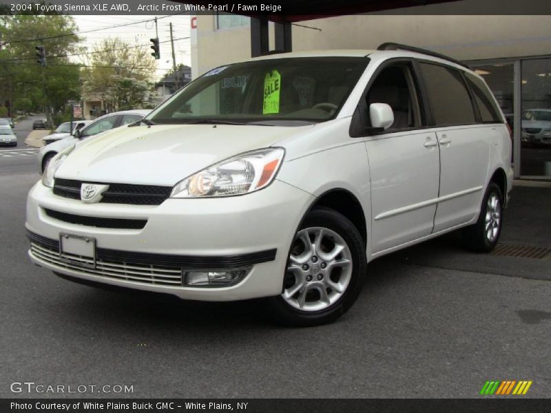 Arctic Frost White Pearl / Fawn Beige 2004 Toyota Sienna XLE AWD