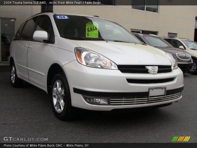 Arctic Frost White Pearl / Fawn Beige 2004 Toyota Sienna XLE AWD