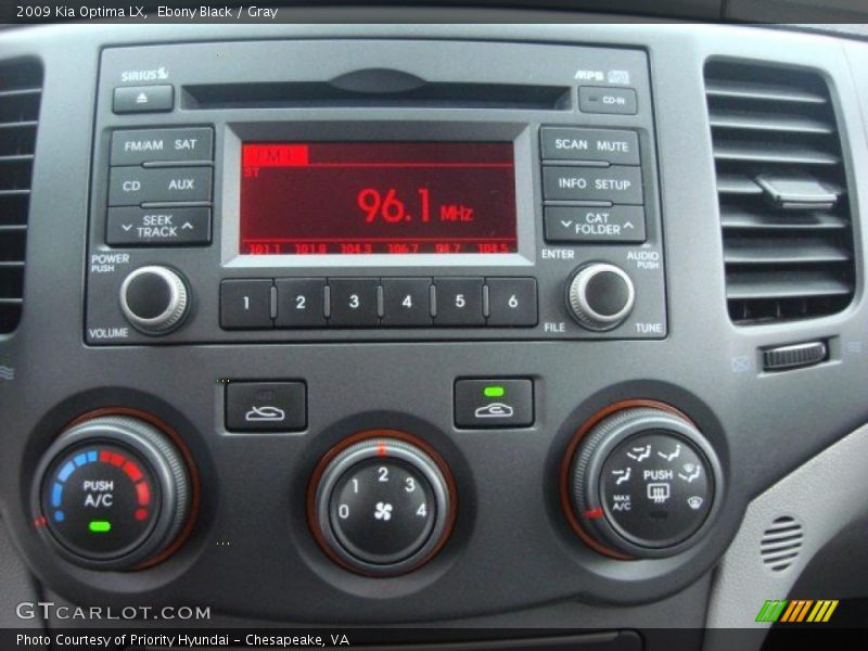 Ebony Black / Gray 2009 Kia Optima LX