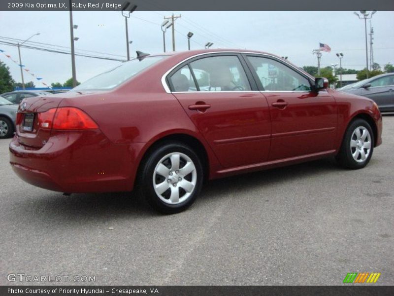 Ruby Red / Beige 2009 Kia Optima LX