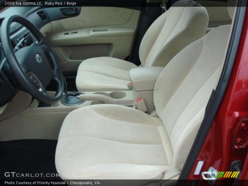 Ruby Red / Beige 2009 Kia Optima LX