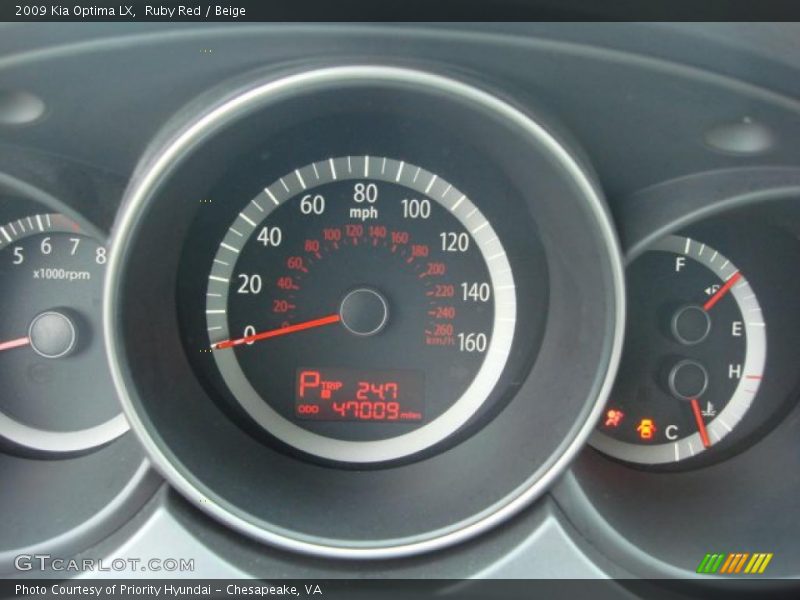 Ruby Red / Beige 2009 Kia Optima LX