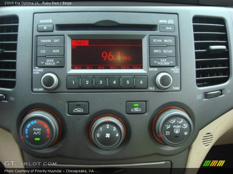 Ruby Red / Beige 2009 Kia Optima LX