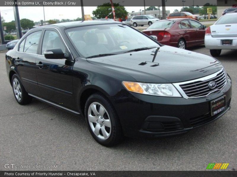 Ebony Black / Gray 2009 Kia Optima LX