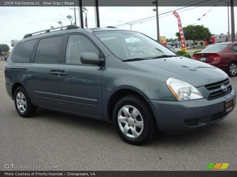 Olive Gray / Beige 2006 Kia Sedona LX