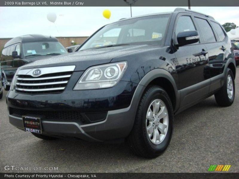 Midnite Blue / Gray 2009 Kia Borrego LX V6