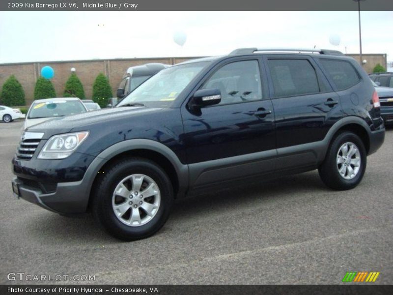 Midnite Blue / Gray 2009 Kia Borrego LX V6
