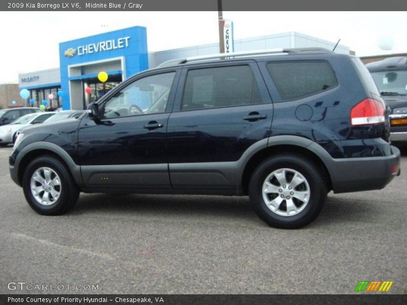 Midnite Blue / Gray 2009 Kia Borrego LX V6