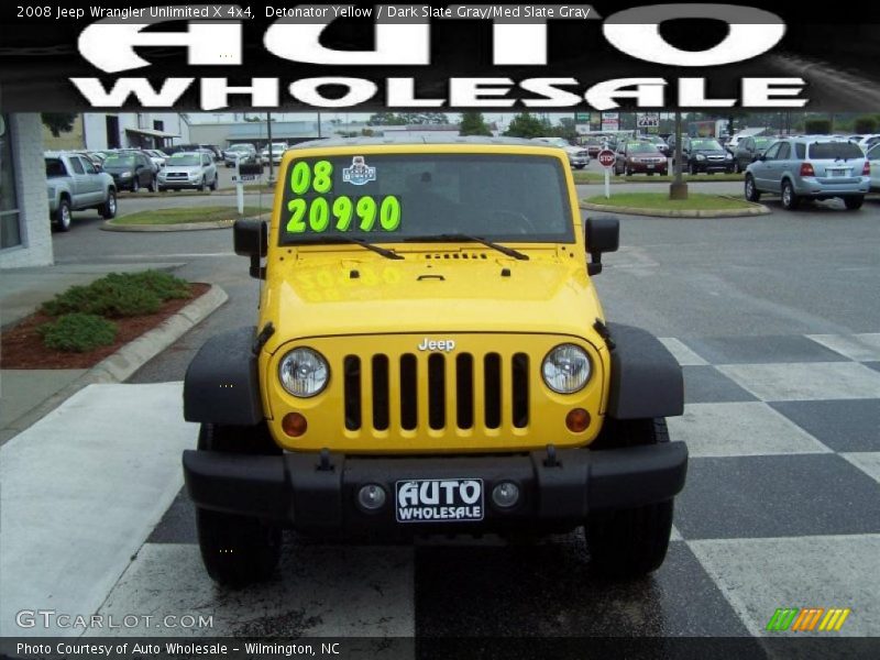 Detonator Yellow / Dark Slate Gray/Med Slate Gray 2008 Jeep Wrangler Unlimited X 4x4