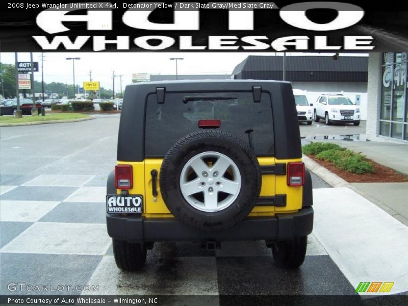 Detonator Yellow / Dark Slate Gray/Med Slate Gray 2008 Jeep Wrangler Unlimited X 4x4