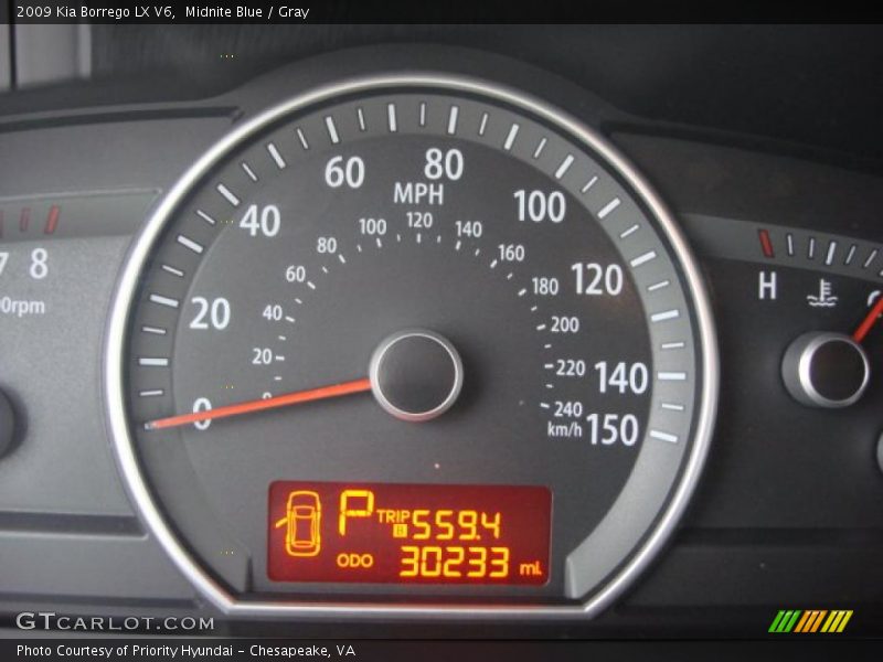 Midnite Blue / Gray 2009 Kia Borrego LX V6