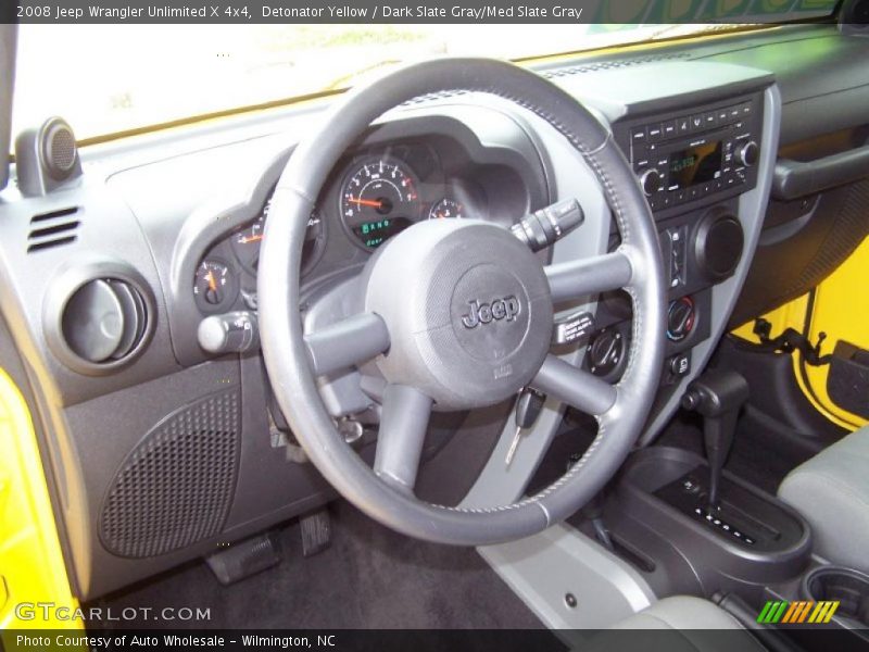 Detonator Yellow / Dark Slate Gray/Med Slate Gray 2008 Jeep Wrangler Unlimited X 4x4