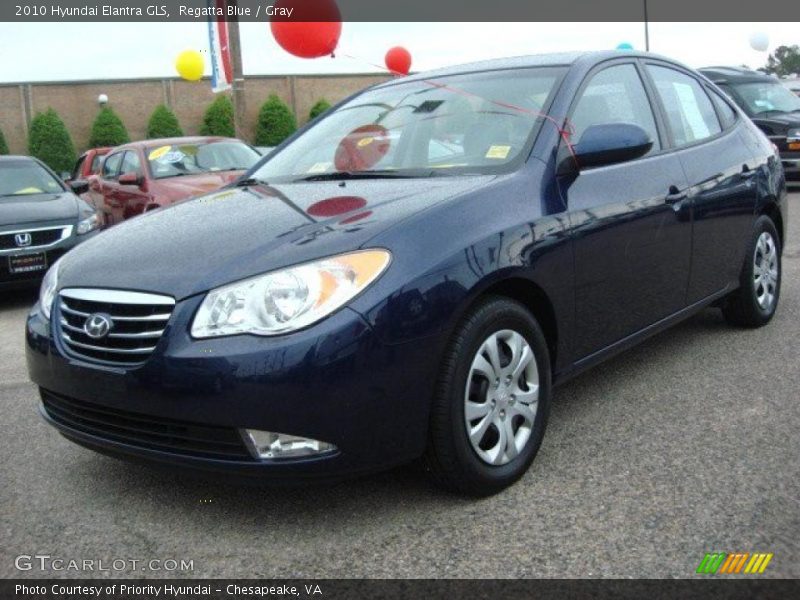 Regatta Blue / Gray 2010 Hyundai Elantra GLS