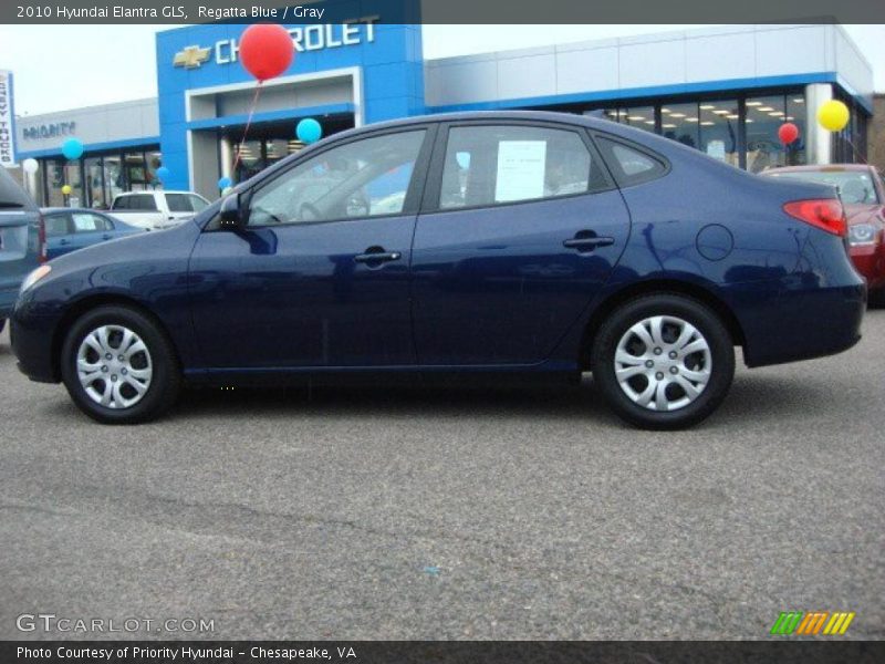 Regatta Blue / Gray 2010 Hyundai Elantra GLS