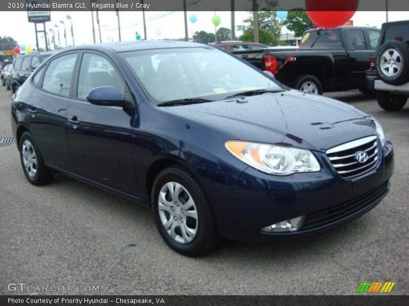 Regatta Blue / Gray 2010 Hyundai Elantra GLS