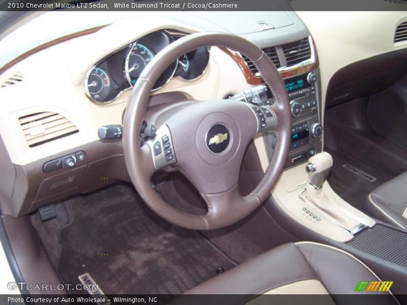 White Diamond Tricoat / Cocoa/Cashmere 2010 Chevrolet Malibu LTZ Sedan