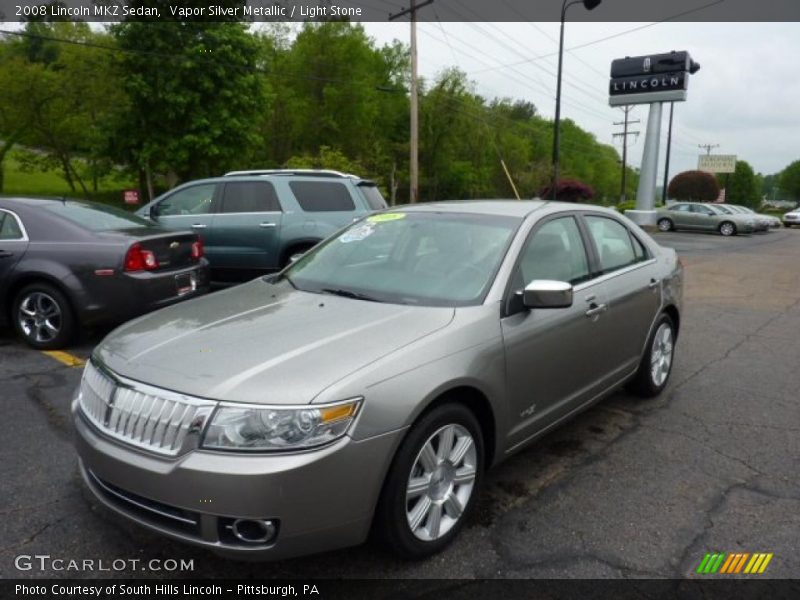 Vapor Silver Metallic / Light Stone 2008 Lincoln MKZ Sedan