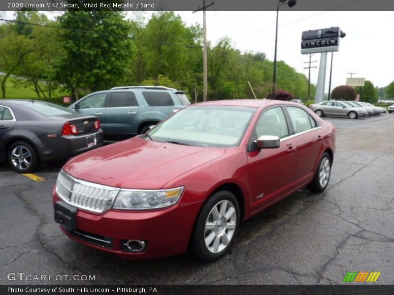Vivid Red Metallic / Sand 2008 Lincoln MKZ Sedan