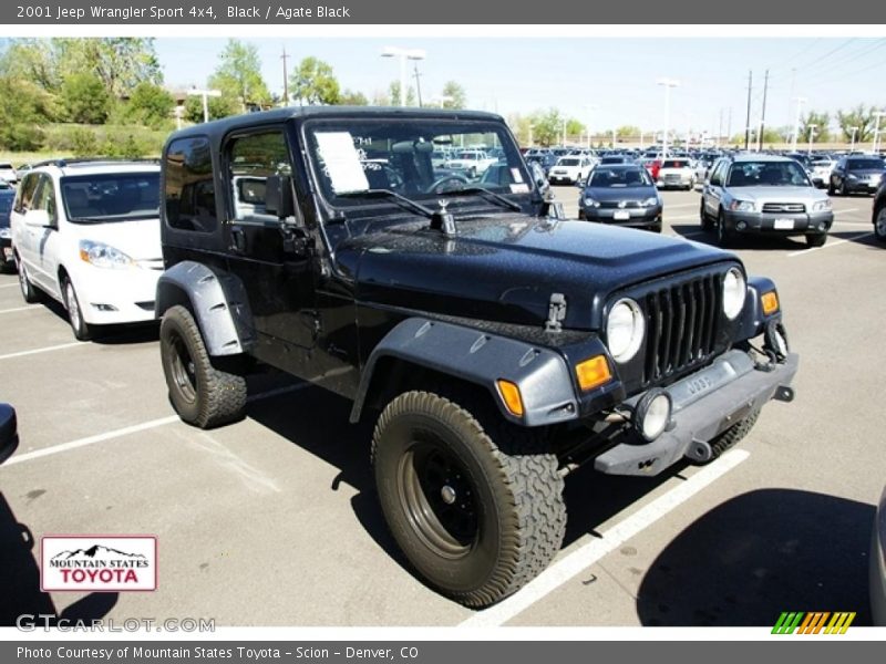 Black / Agate Black 2001 Jeep Wrangler Sport 4x4