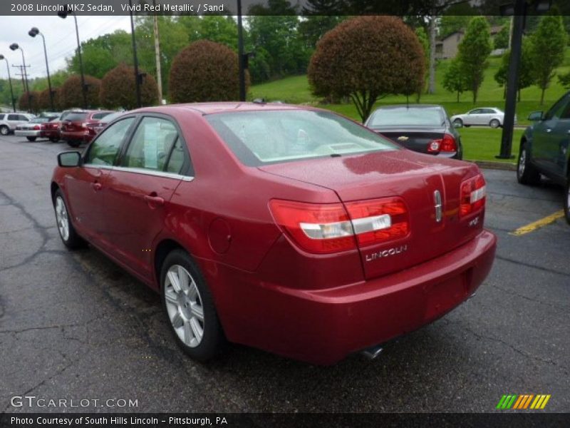 Vivid Red Metallic / Sand 2008 Lincoln MKZ Sedan