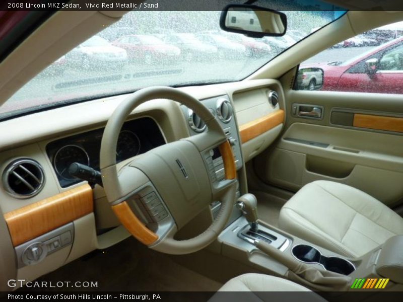 Vivid Red Metallic / Sand 2008 Lincoln MKZ Sedan