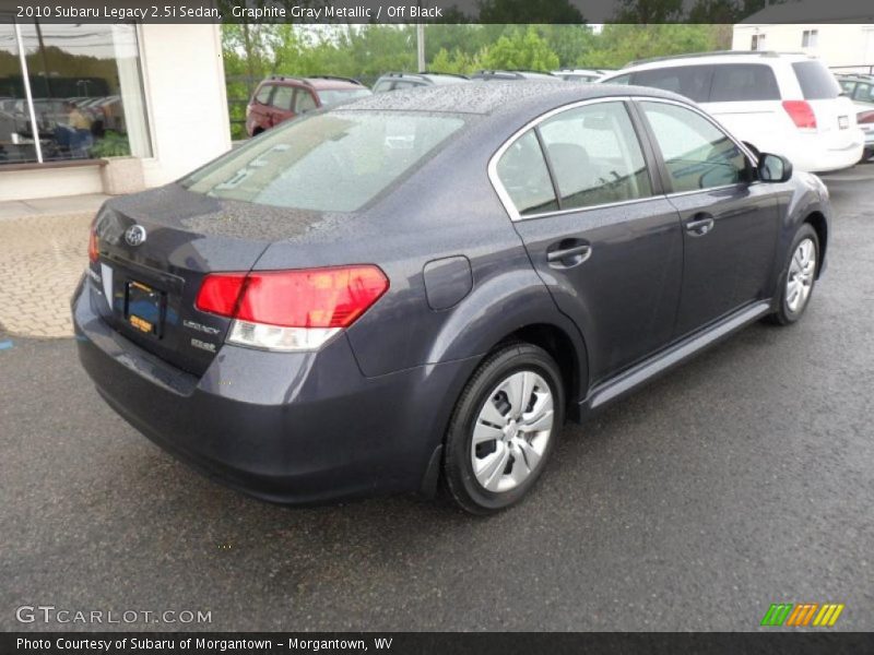 Graphite Gray Metallic / Off Black 2010 Subaru Legacy 2.5i Sedan