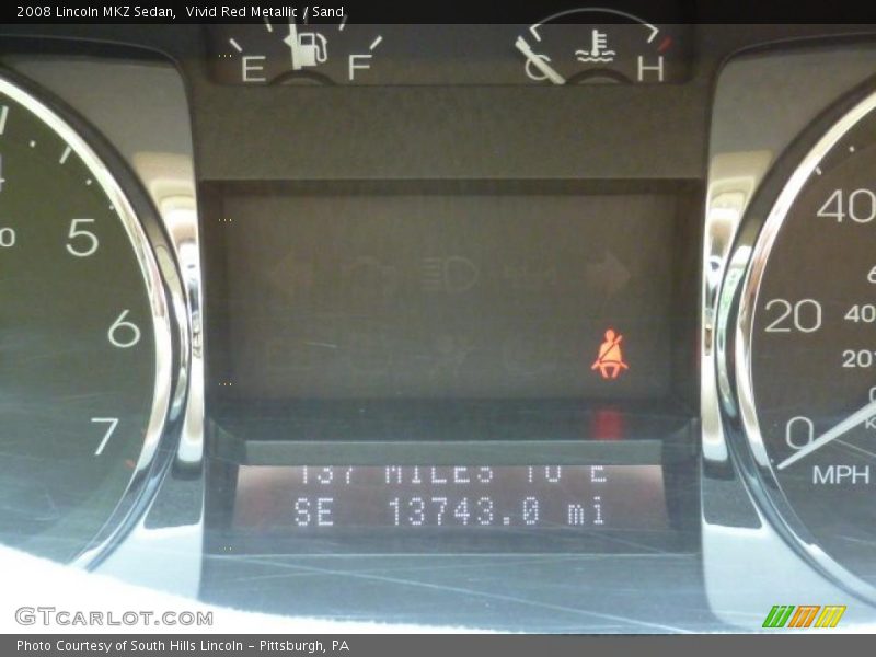 Vivid Red Metallic / Sand 2008 Lincoln MKZ Sedan