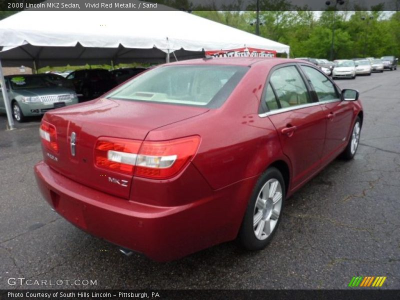Vivid Red Metallic / Sand 2008 Lincoln MKZ Sedan