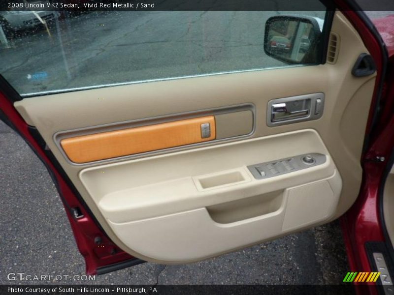 Vivid Red Metallic / Sand 2008 Lincoln MKZ Sedan