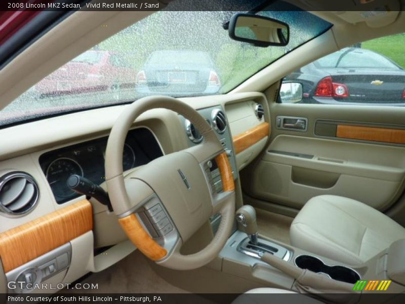Vivid Red Metallic / Sand 2008 Lincoln MKZ Sedan