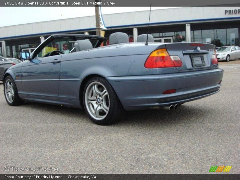Steel Blue Metallic / Grey 2001 BMW 3 Series 330i Convertible