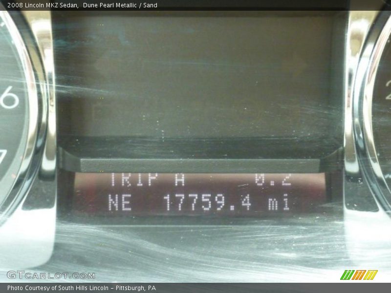 Dune Pearl Metallic / Sand 2008 Lincoln MKZ Sedan