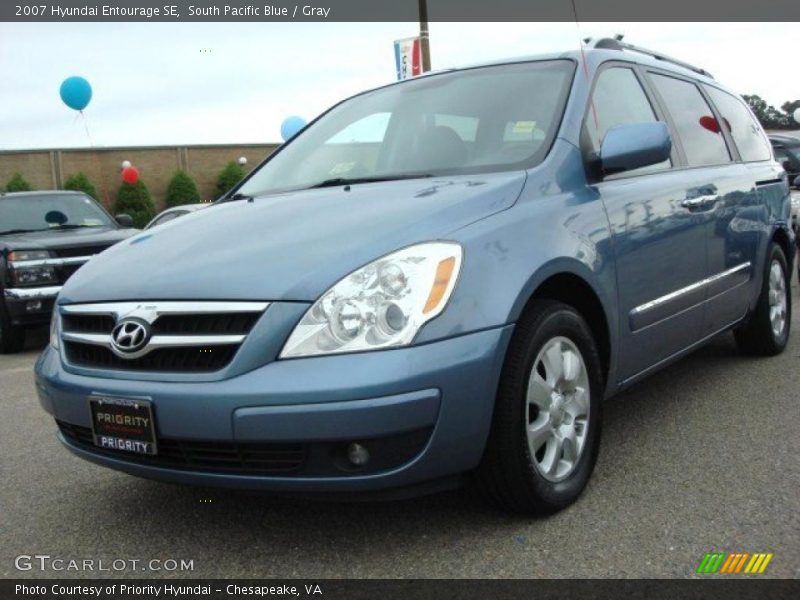 South Pacific Blue / Gray 2007 Hyundai Entourage SE