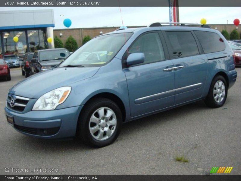 South Pacific Blue / Gray 2007 Hyundai Entourage SE