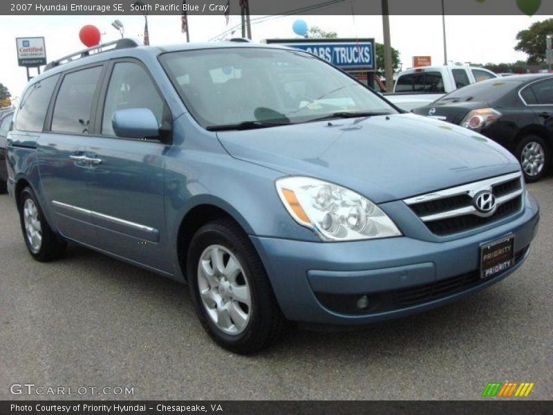 South Pacific Blue / Gray 2007 Hyundai Entourage SE