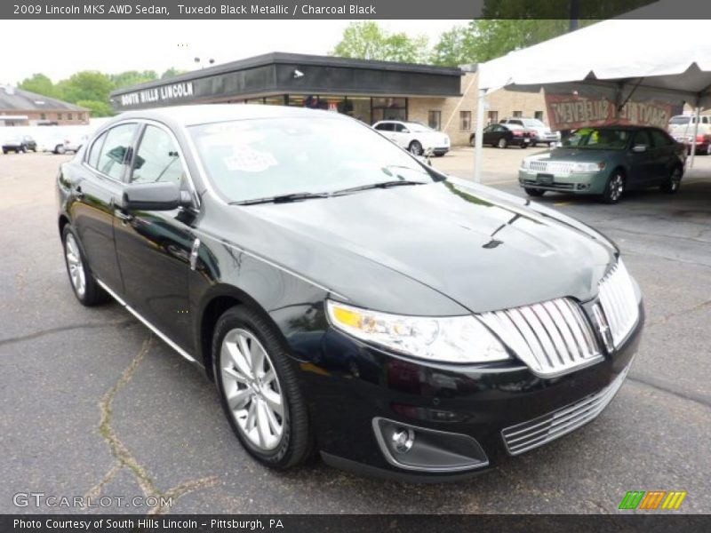 Tuxedo Black Metallic / Charcoal Black 2009 Lincoln MKS AWD Sedan