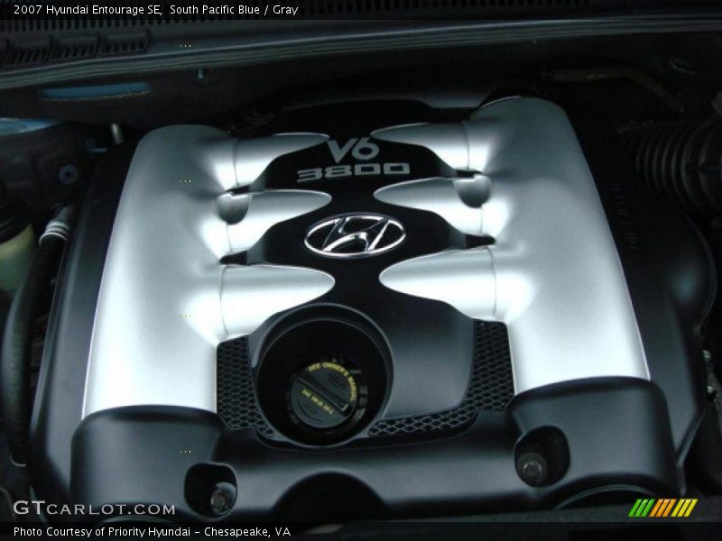 South Pacific Blue / Gray 2007 Hyundai Entourage SE