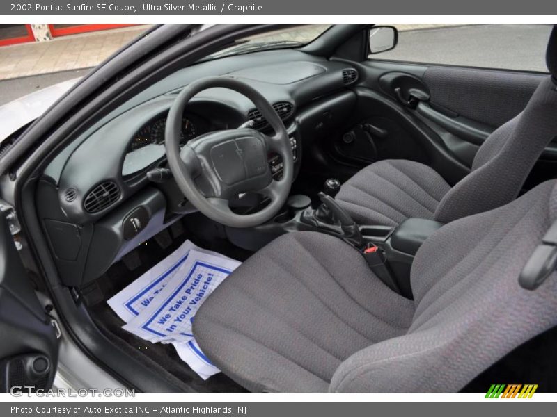 Graphite Interior - 2002 Sunfire SE Coupe 