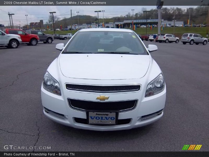 Summit White / Cocoa/Cashmere 2009 Chevrolet Malibu LT Sedan