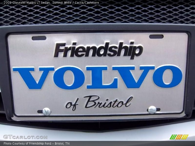 Summit White / Cocoa/Cashmere 2009 Chevrolet Malibu LT Sedan